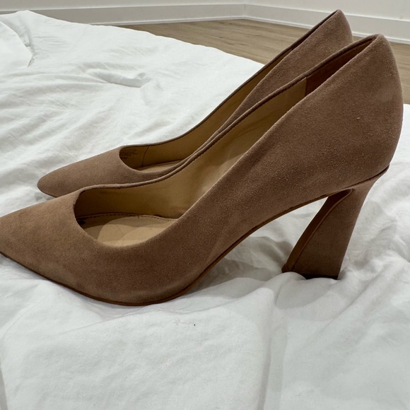 Vince Camuto Tan Suede Heels - Picture 3 of 5